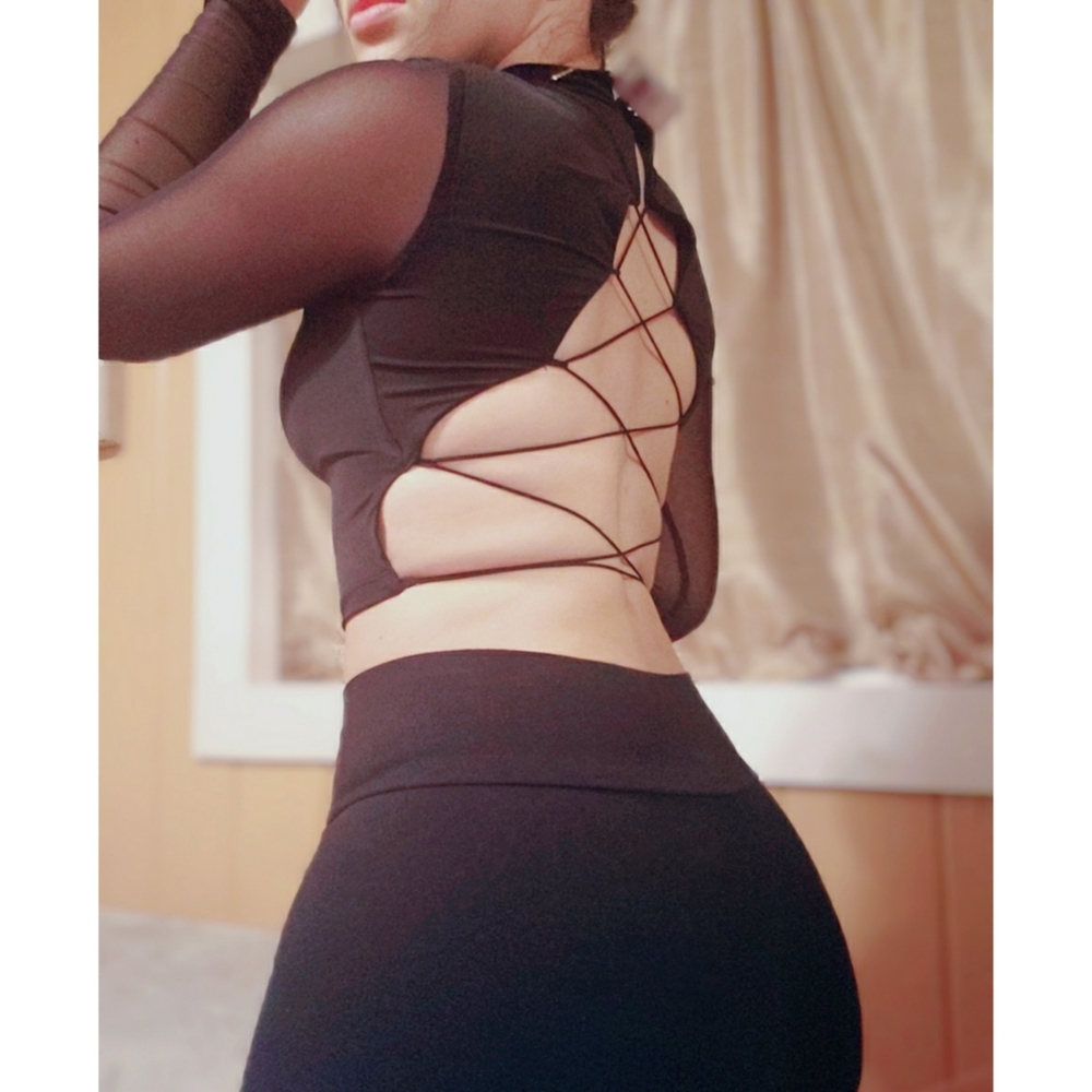 Strappy Mesh Crop Top